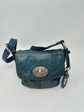 Fossil Green Leather Maddox Crossbody Bag